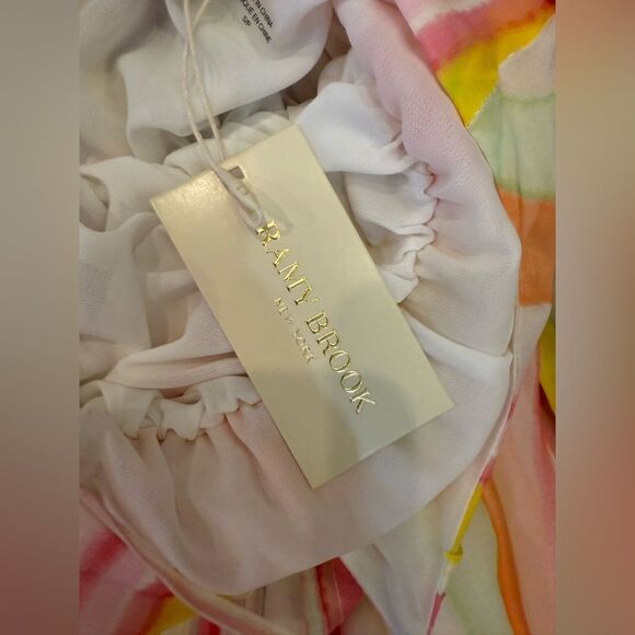 NWT Ramy Brooke Printed Trudy High-Low Maxi Dress Watercolor Stripe - Picture 9 of 10